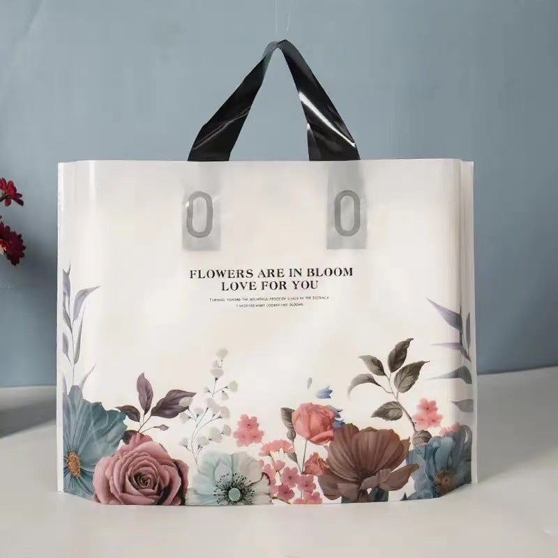 Thickened Plastic Clothing Store Transparent Bag Set Clothes Handbag Logo Gift Shopping Bag Packaging Bag - Image 1